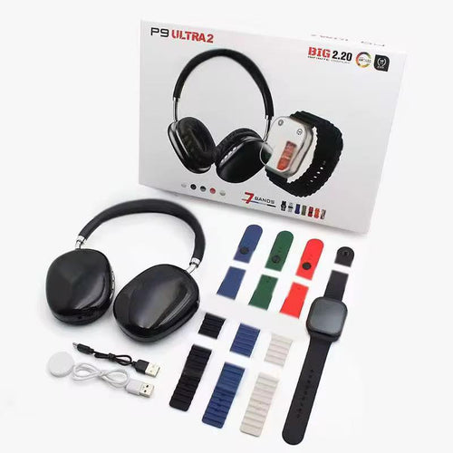 casque audio haut de gamme + montre intelligente P9 Ultra (Copie)